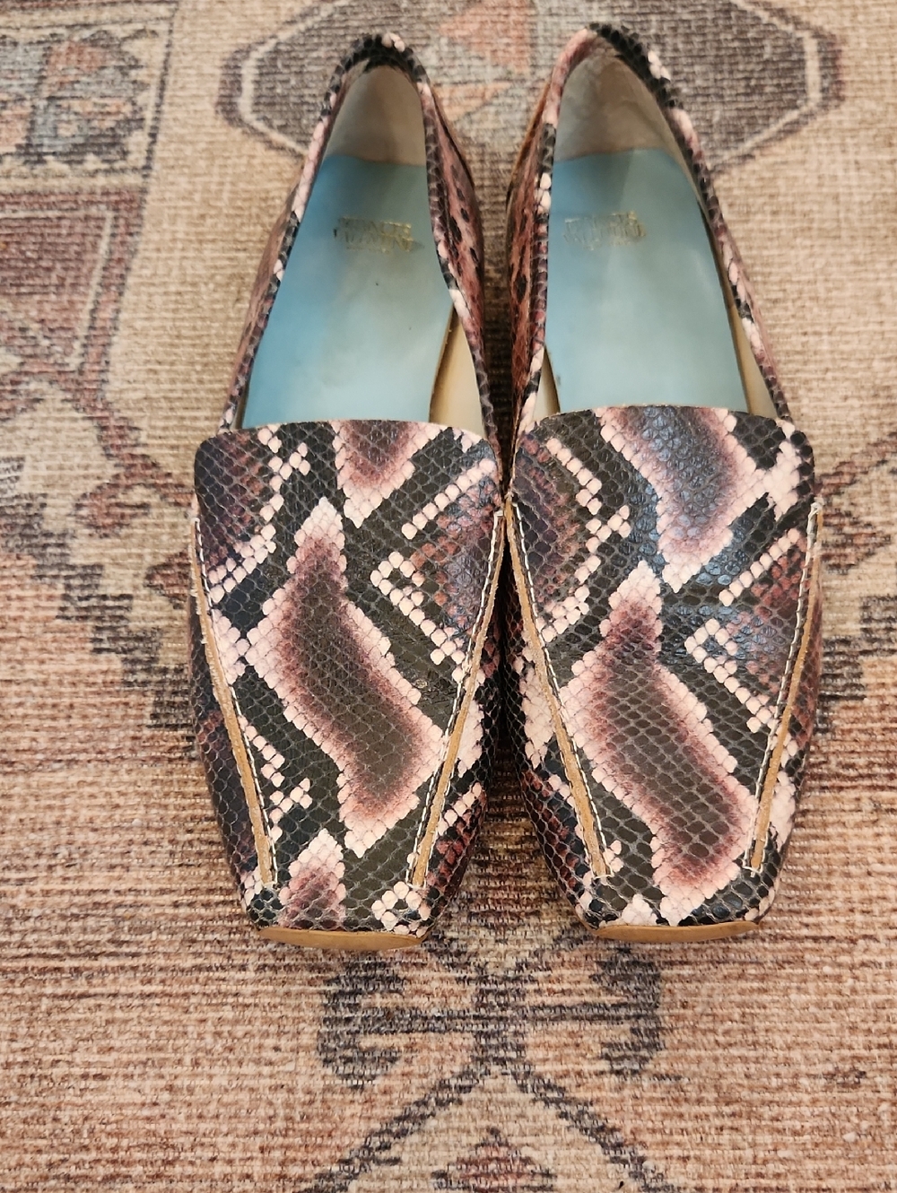 Frances Valentine Snakeskin Loafers